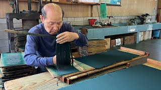 The process of making incense sticks. Traditional Japanese craftsmanship since 1850