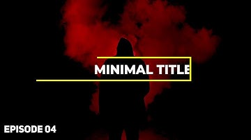 After Effects Tutorial For Beginners : Minimal Title Animation Series | S01E04