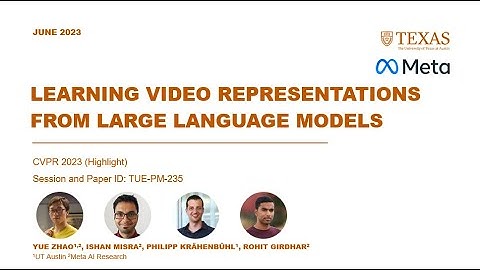 (CVPR 2023 Highlight) Learning Video Representations from Large Language Models