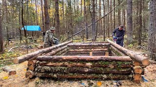 This is a real vacation! We came to help our friend build a cozy little dugout!Go to the taiga bath!