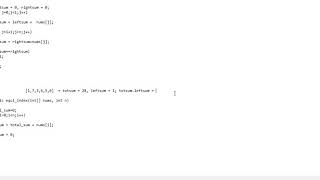 Solution to find equilibrium index of an array.