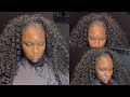 Feed ins with Curly Hair in the Back | Sew in |