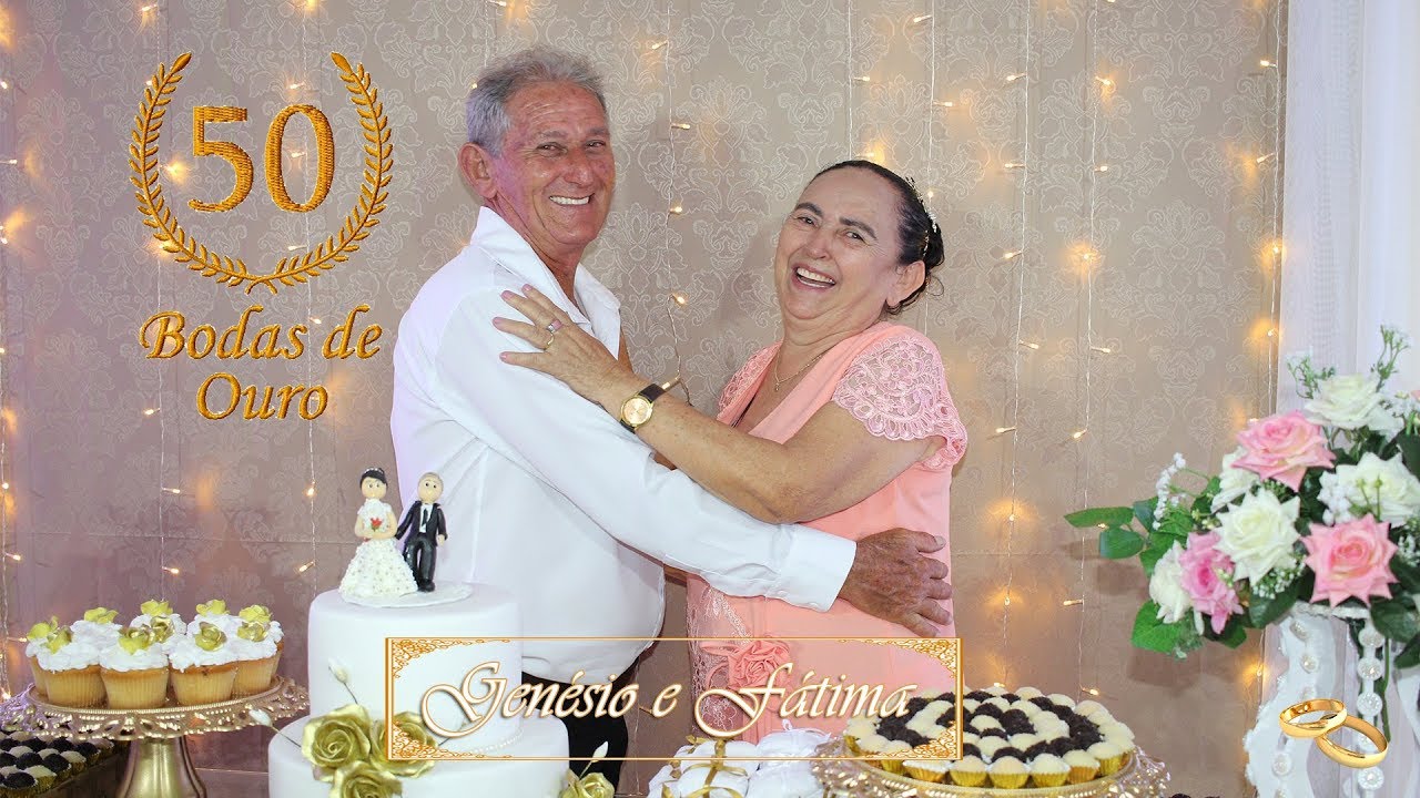 Bodas de ouro 50 anos de casamento Genésio e Fátima
