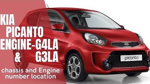 Kia picanto  chassis and engine (G4LA & G3LA) Number location