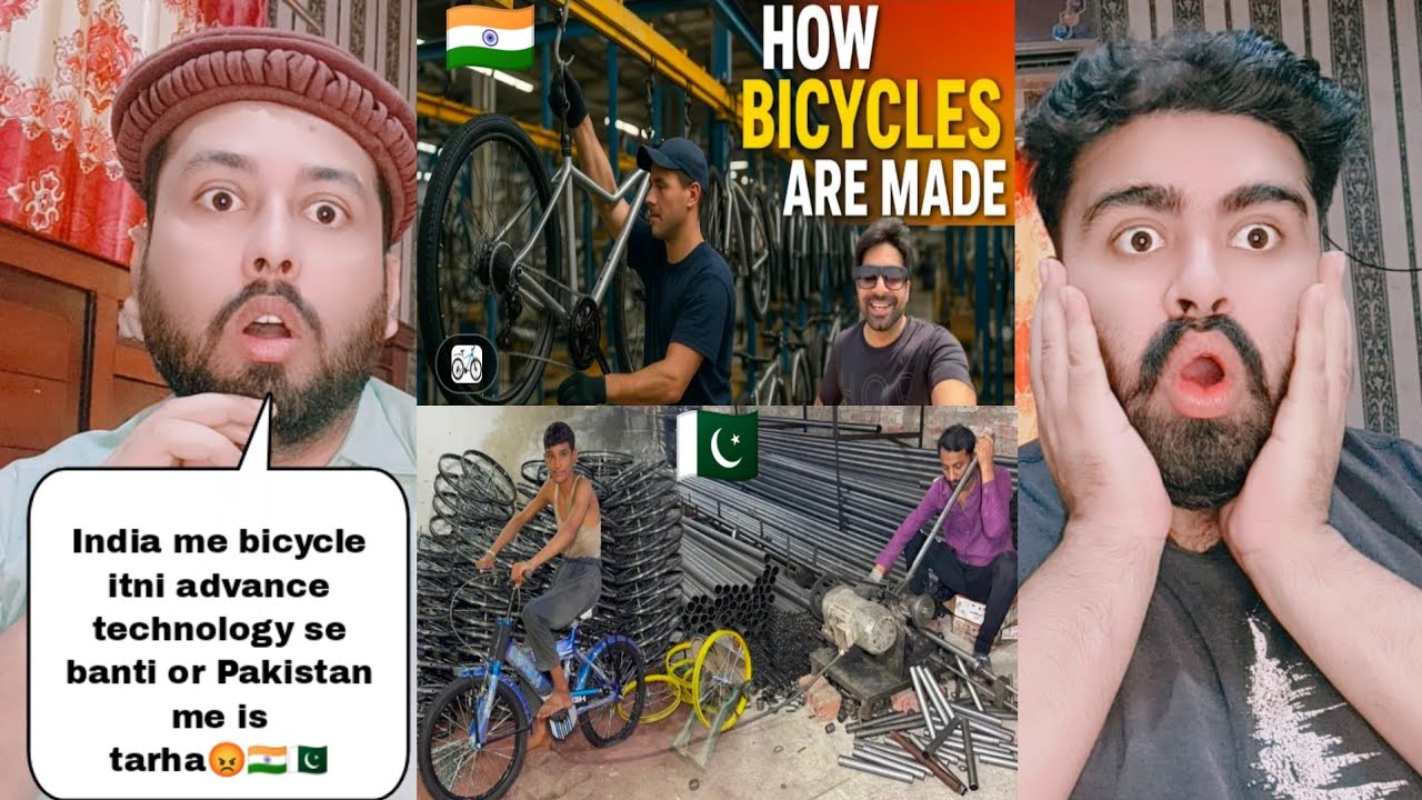 India Bicycle Making Process Vs Pakistan Bicycle Making Process | Pakistani Reaction 