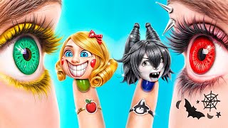 From Nerd to Beauty Dark Vampire / Vampire Extreme Makeover with Gadgets from Tik Tok