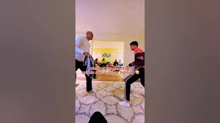 alex pereira knocked out his son in pillow fighting 😂 🗿#chama