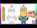 How To Draw Minion Kevin from Despicable Me | Drawing Tutorial