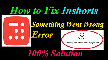 How to Fix Inshorts  Oops - Something Went Wrong Error in Android & Ios - Please Try Again Later