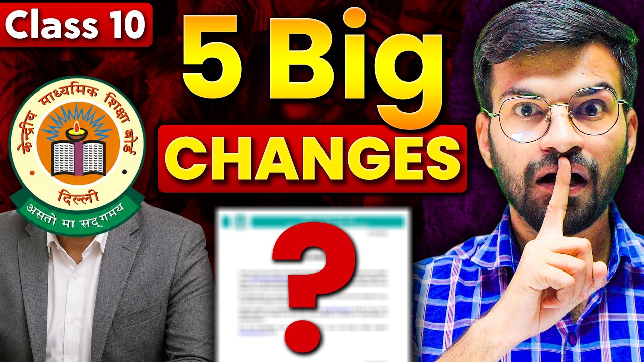 5 BIG CHANGES😱 for Class 10th 2026-27 Students | CBSE Class 10 Boards ...