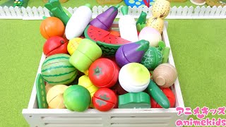 フルーツと野菜をカットしてジュースを作ろう!名前も覚えよう! @animekids