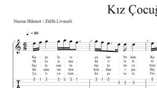 Zülfü Livaneli Kız Çocuğu Nota Tab