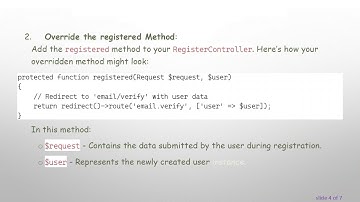 Redirecting to email/verify with User Data after Registration in Laravel