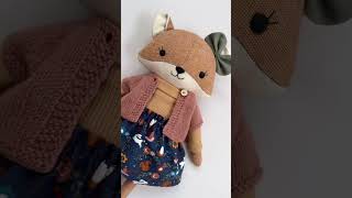 Making a fox doll with my cute and easy #sewingpatterns #sewing #clothdoll #diy #handmadedoll