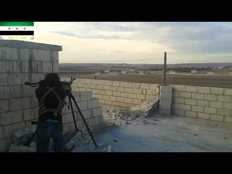 الفرقة 101 مشاة اللواء السابع قوات خاصة التصدي لعناصر الجيش الاسدي بالرشاشاات في قرية معرحطاط بريف ا