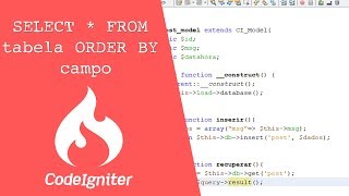 [Codeigniter] Como fazer select com order by no Codeigniter