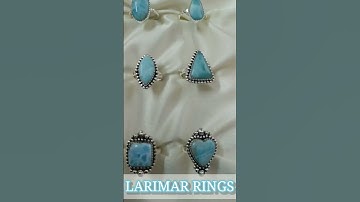 BEAUTIFUL LARIMAR RING💍😍#gemstone #larimar  #youtubeshorts #handcrafted #wholesalejewelry #925silver