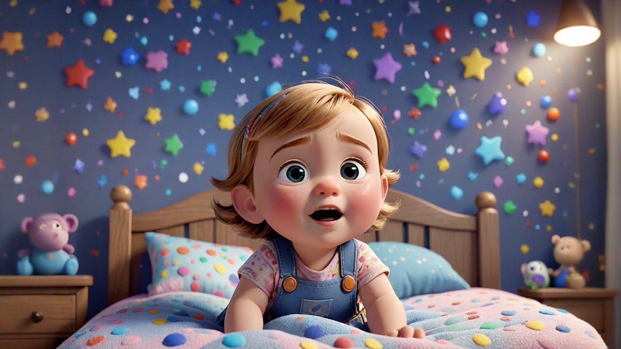 Baby Lulu Points at Stars | Gentle Bedtime Song for Kids | Nursery Rhymes & Night Sky Learning