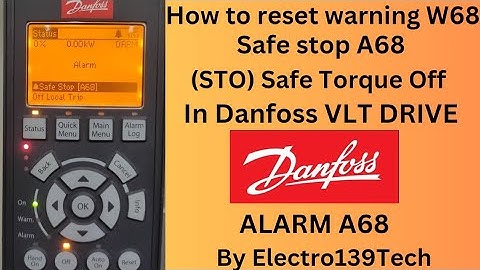 How to reset warning W68 or Alarm A68 in Danfoss VLT drive #vfd #electrical #danfoss #warning #fc302