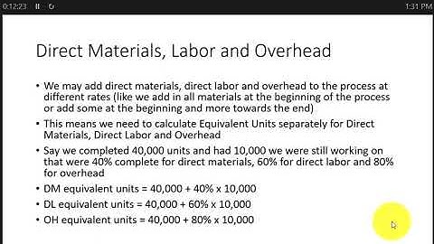 Chapter 3 Process Costing Explanation