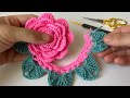 Woww !!!! VERY SWEET 🌹 Easy Crochet Rose Flower Pattern For Beginners 🌺 CROCHET ROSE fabrication