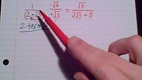 Radicals - Rationalizing the Denominator Part 2