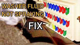 How to fix windshield washer fluid not spraying 2016 Chevrolet Traverse lt