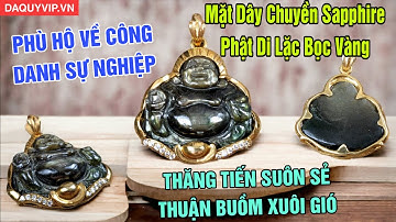 Mặt Dây Chuyền Sapphire Phật Di Lặc Bọc Vàng - Sang Trọng Đẳng Cấp - Đá Quý VIP