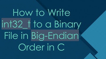 How to Write int32_t to a Binary File in Big-Endian Order in C
