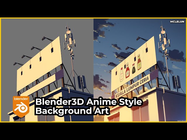 Blender anime style Classroom background / environment