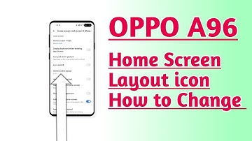 OPPO A96 Home Screen layout icon How to Change