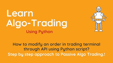 How to modify an order in trading terminal through API using Python script?