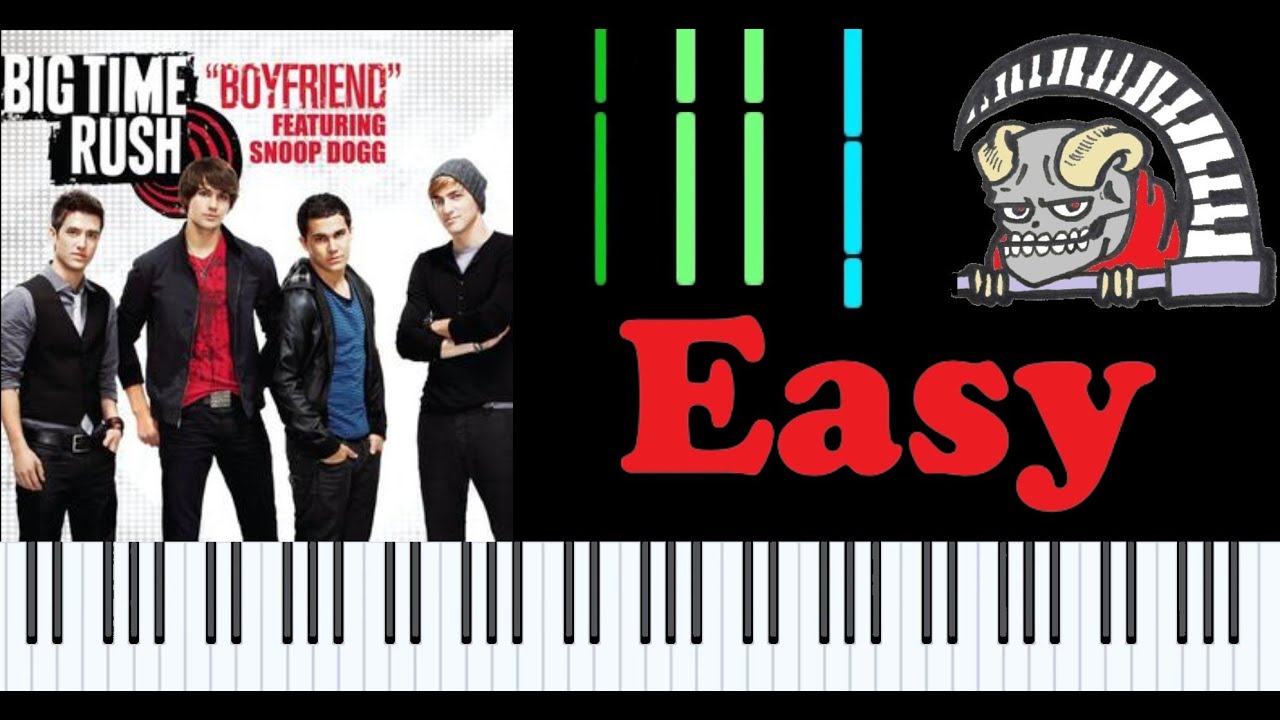 Big Time Rush - " Boyfriend " Piano Midi Synthesia Very Easy Cover