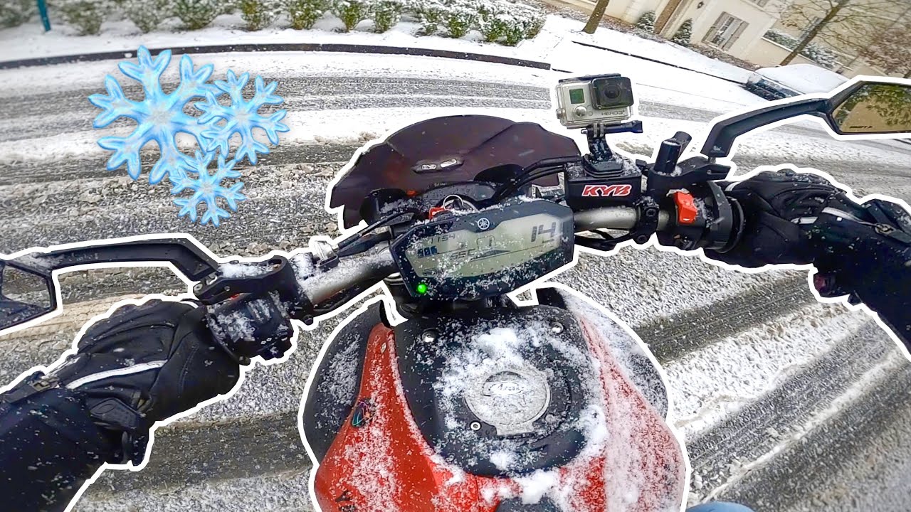 MT07+NEIGE ?❄️ {Mauvaise idée ?}  Motovlog -JC PROD