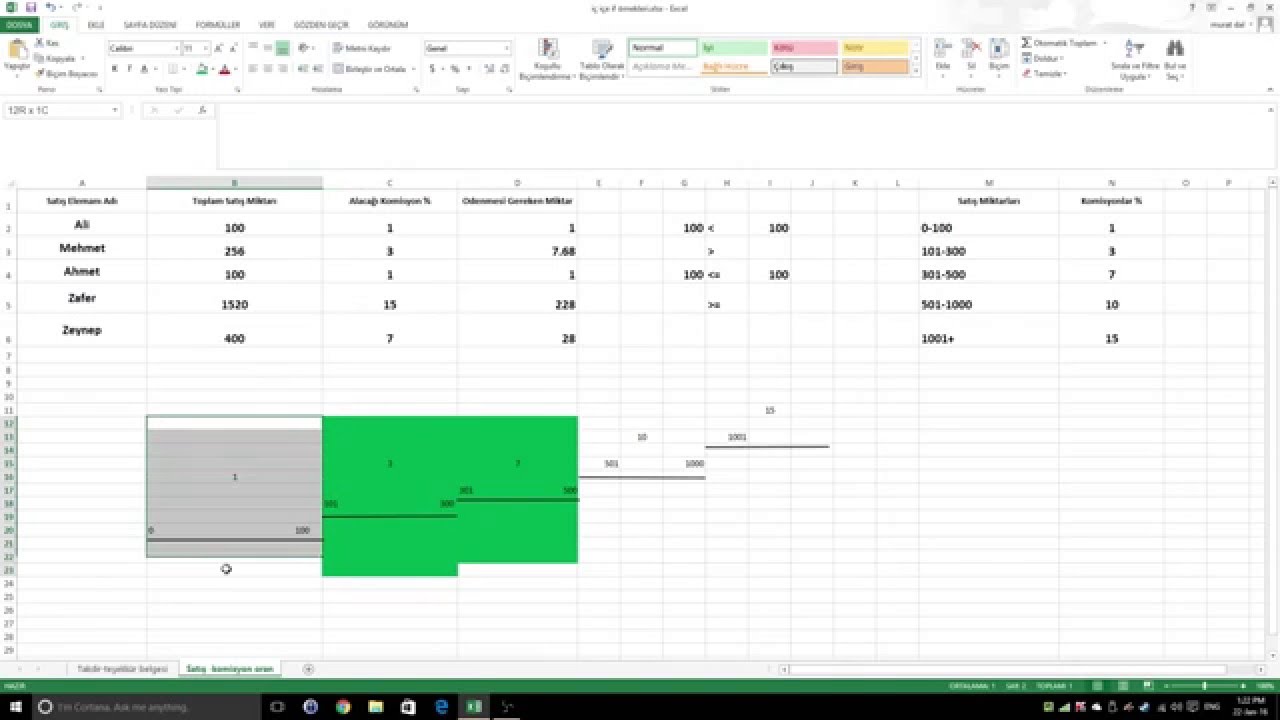 Excel Dersleri: İç İçe Eğer (IF) formülü ve kullanımı - YouTube