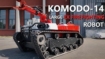 Large explosion-proof firefighting robot.#robotics #firefighting #tank