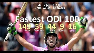 Ab De Villiers Fastest Century Of All Time