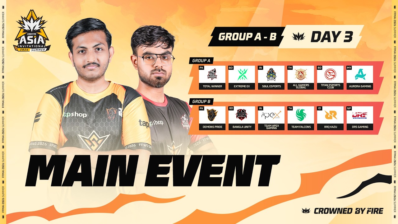 [UR] Main Event Day 3 | FFMAI 2026 Summer | Garena Free Fire