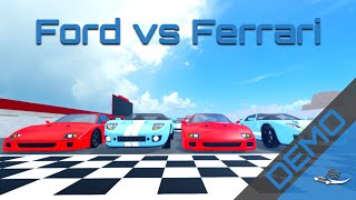 Ford vs Ferrari - Roblox Racing Demo - Car Dealership Tycoon