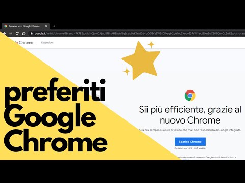 GUIDA su come salvare i PREFERITI su GOOGLE CHROME