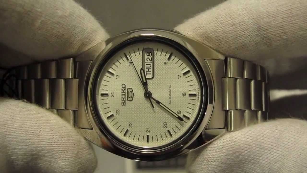 обзор мужских наручных часов Seiko Seiko 5 Automatic Snxf09 Youtube