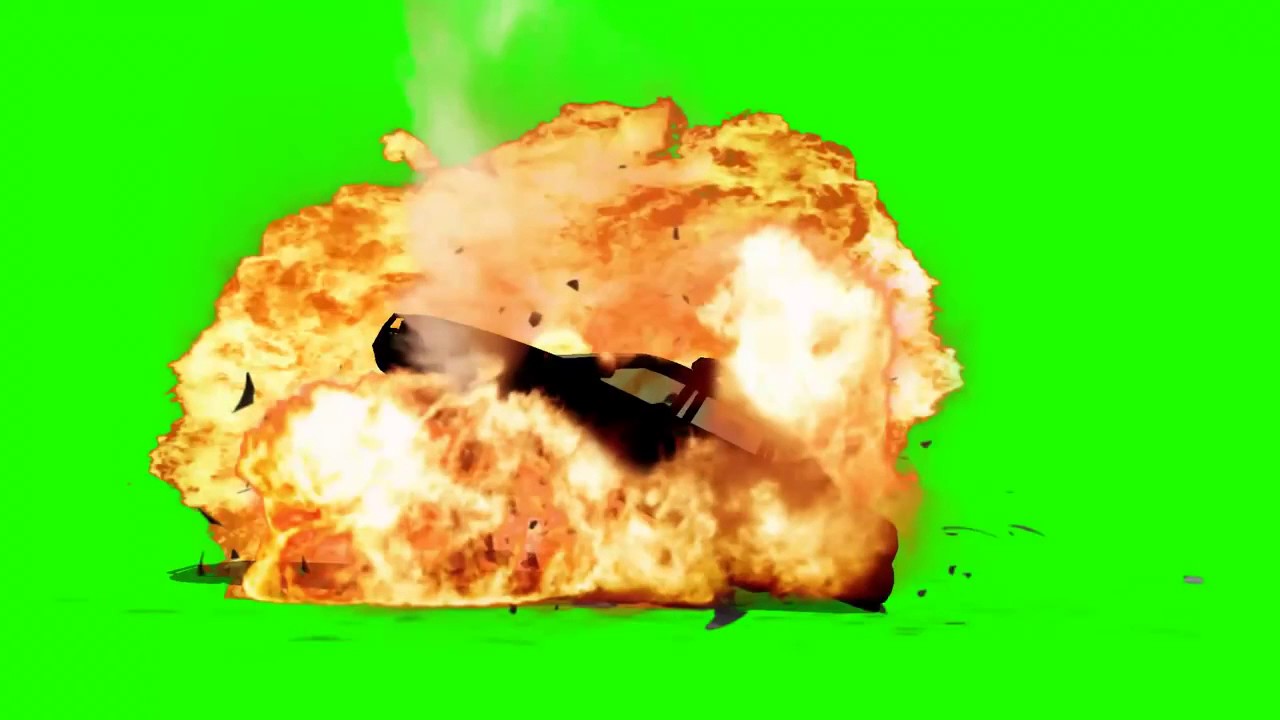 Police Car explodes Big Fire Explosion green screen effects - YouTube