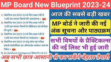 mp board new blueprint 2023-24/mp board exam news 2023-24 today/mp board 2023-24 syllabus/mp board