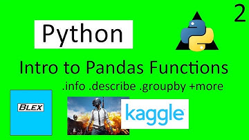 Python: Intro to Basic Pandas Functions using Kaggle