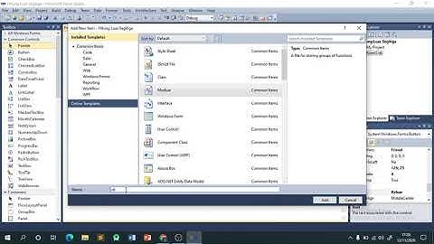 Visual Basic, Module (Perhitungan Luas Segitiga)