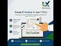 Stop Wasting Time! ⏱️ Create E-Invoices in Just 1-Click with Tech in Tax!