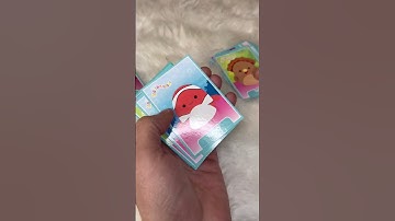 Squishmallows Trading Cards Opening Four Packs #shorts #asmr #squishmallows #squishmallowscards