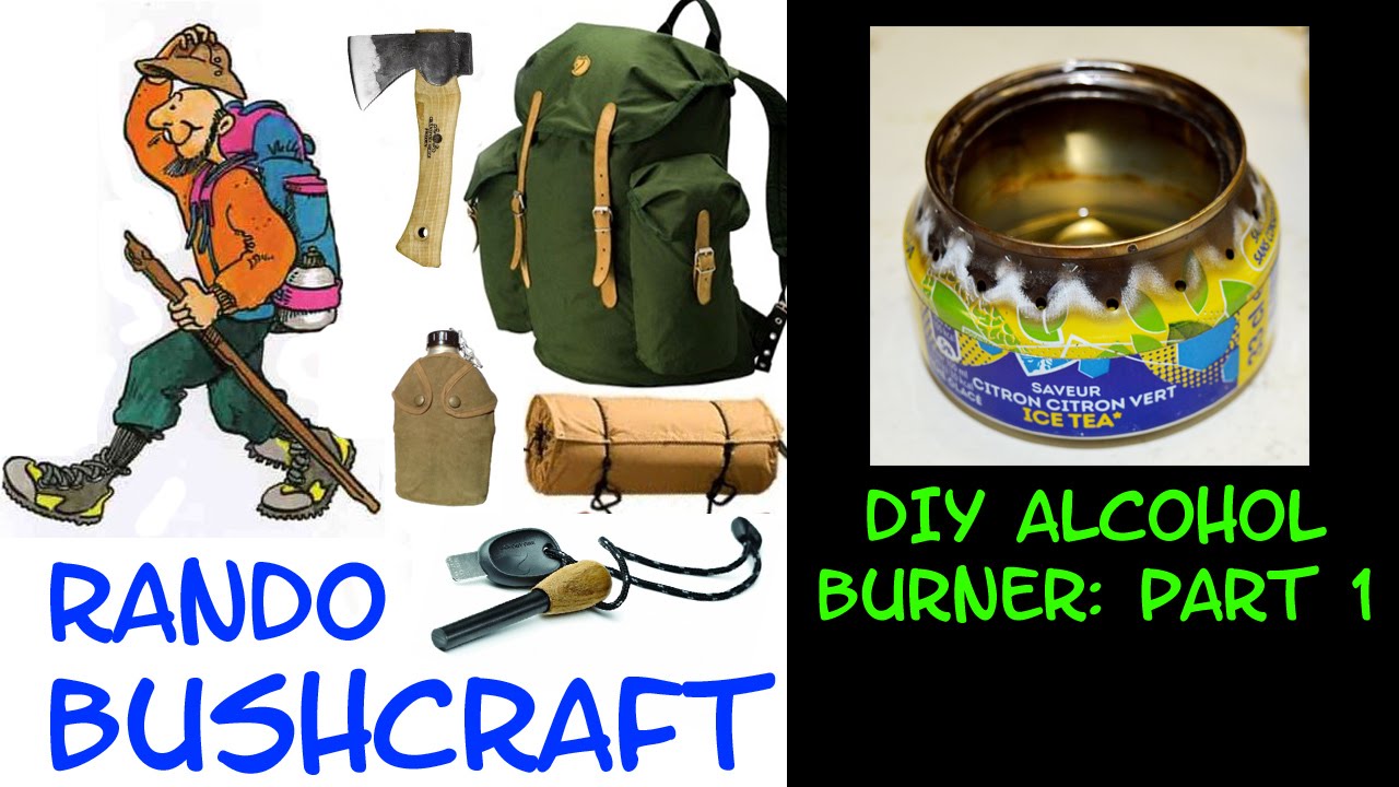 RANDOBUSHCRAFT rechaud a alcool maison partie1 DIY YouTube