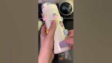 Review Bình giữ nhiệt Bincoo có sticker cute và khắc tên theo yêu cầu | Momo Review | #Shorts