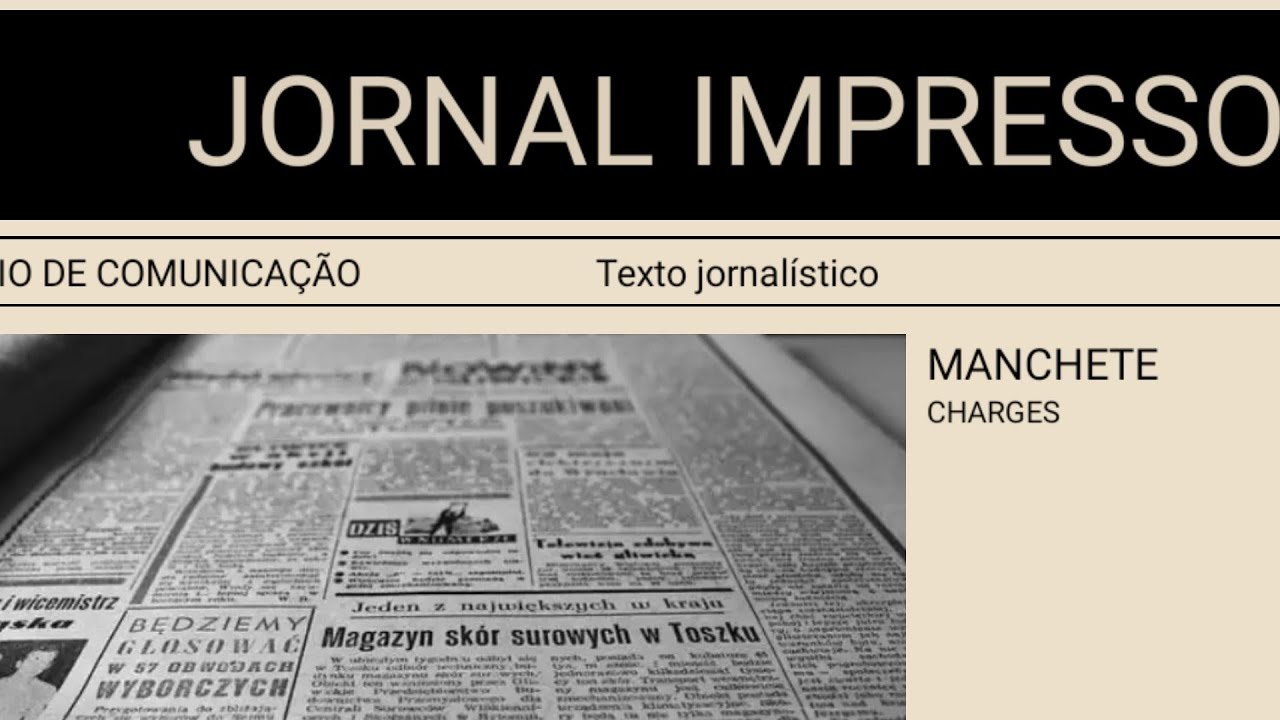 Jornal impresso - Meio de comunicação - YouTube
